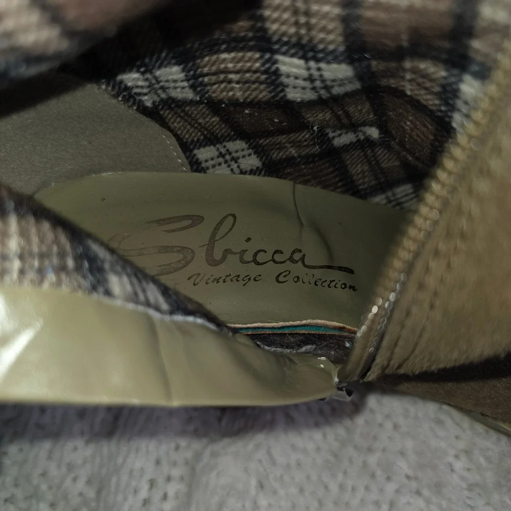 Sbicca Gusto Over The Knee Boots Brown Suede Woven Side‎ Lace Up Back Women 7